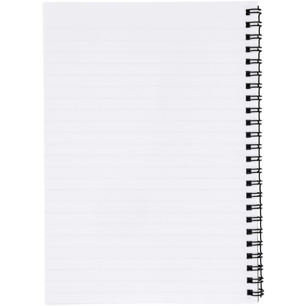 Desk-Mate® A5 notebook synthetic cover - White / Solid Black