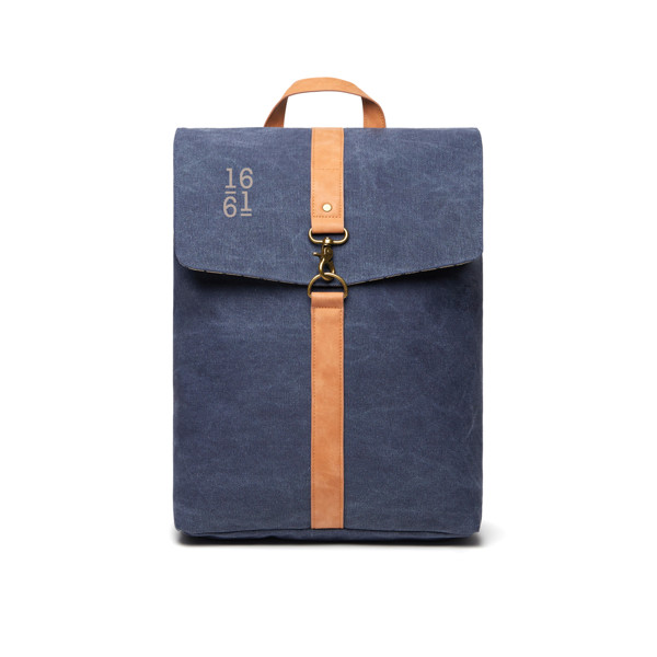 VINGA Sac à dos en toile recyclée GRS Bosler - Bleu Marine