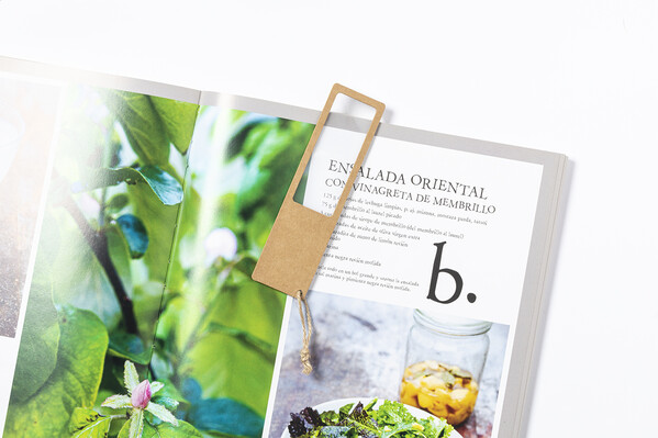 Niffy bookmark, recycled paper, magnifier insert