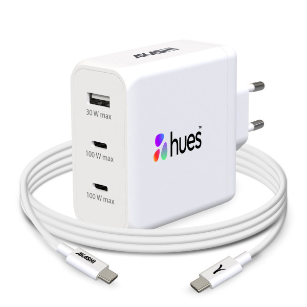HIMAN - PACK CHARGEUR SECTEUR GAN 100W + CABLE TYPE-C 100W