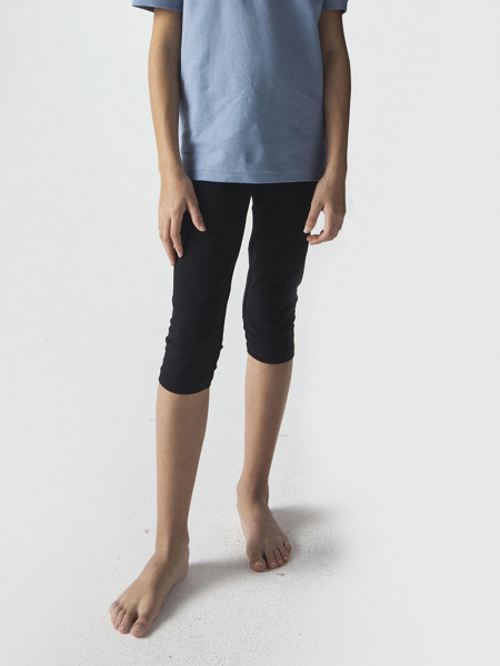 Girl's 3/4 leggins - Black / 5/6