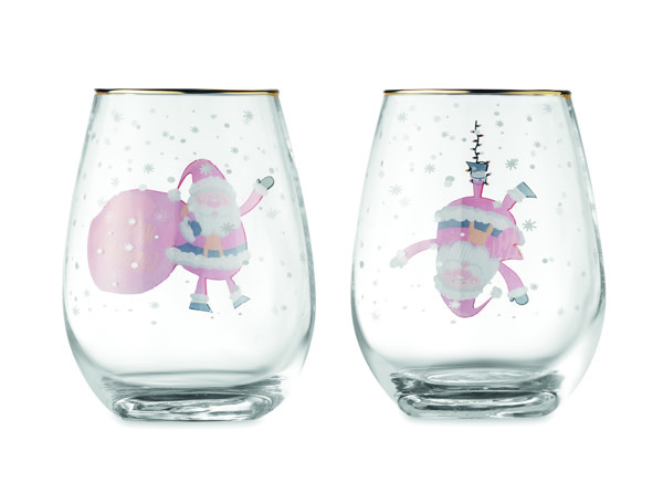 Set of 2 Christmas glasses Noel