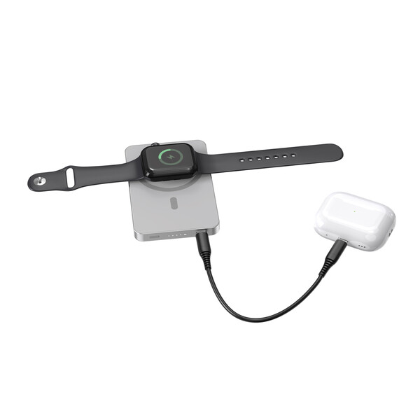 Urban Vitamin Marin 5000mAh magnetic 15W wireless powerbank - Zilver
