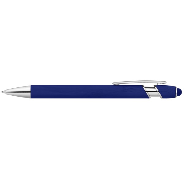 Stylo stylet Prince Bamboo - Bleu roi / Jet d’encre 4 couleurs