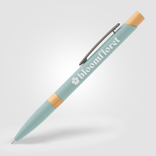 Reborn Designer Softy Stylo en aluminium recyclé - Sarcelle / Jet d’encre 4 couleurs