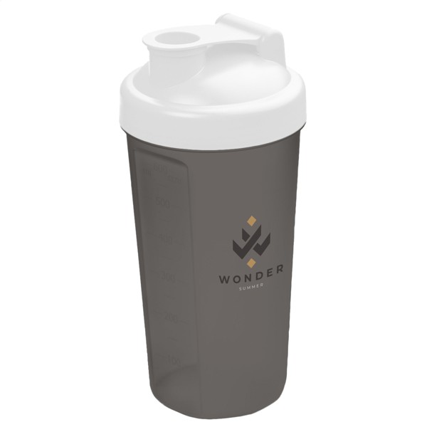 Shaker Protein 600 ml drinking cup - White / Grey