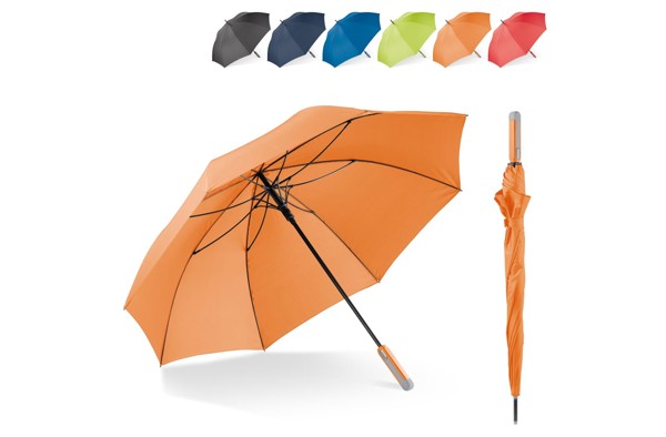 Auto open stick umbrella, 1140 mm, fibreglass - Black