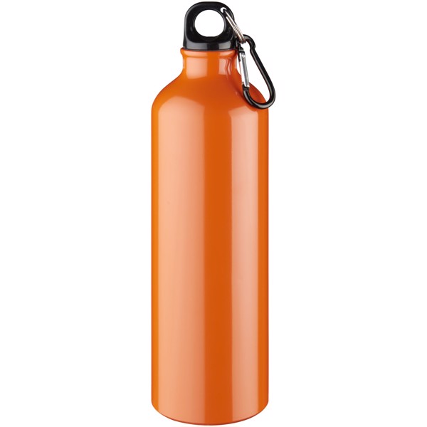 Bouteille d'eau Oregon de 770 ml en aluminium avec mousqueton - Orange