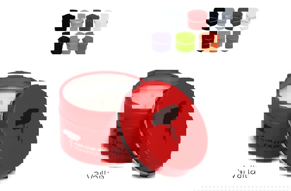 Dhyana scented plant based candle in recycled tin - White