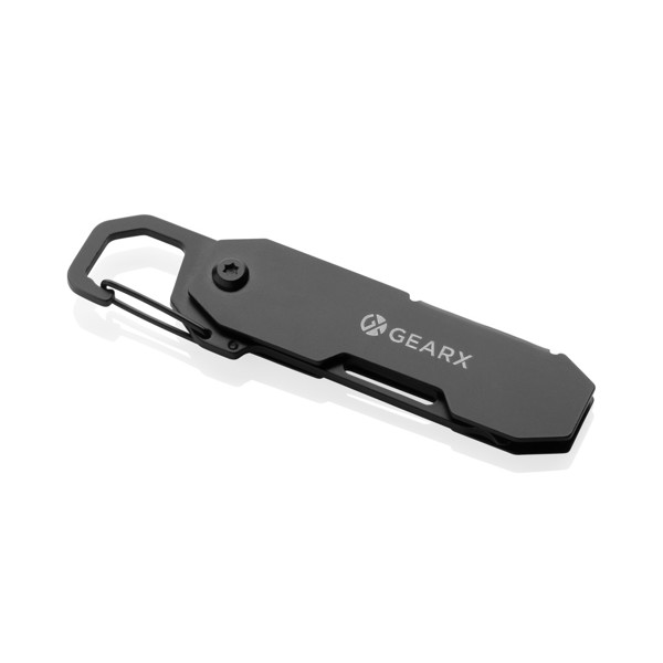 Outil multifonction pliable avec mousqueton Gear X