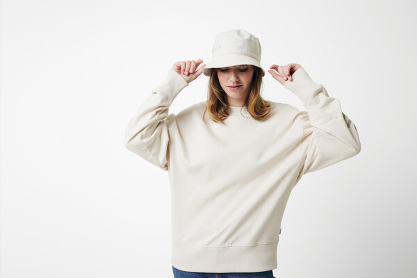 Sweater à col rond en coton recyclé Iqoniq Kruger - Natural Raw / XXS