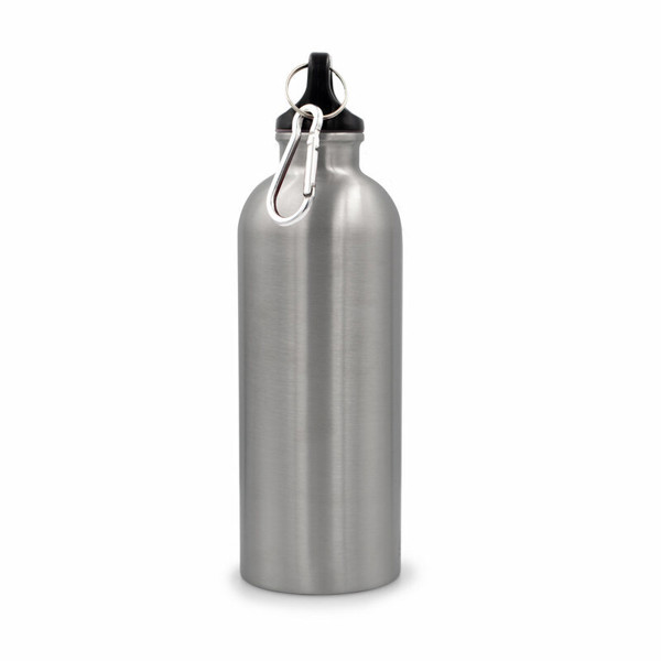 Sports bottle 500 ml with carabiner clip | Brenda - silver