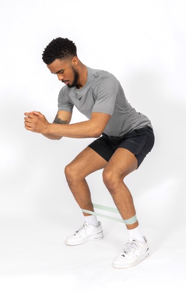 Fitness bånd i pose - 4 stk., sort