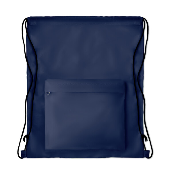 Grand sac cordelette 210D Pocket Shoop - Bleu