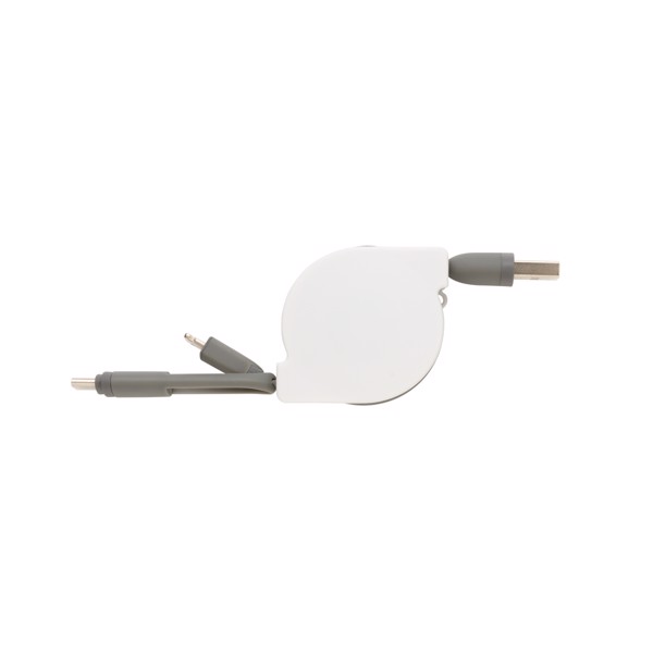 3-in-1 retractable cable - White