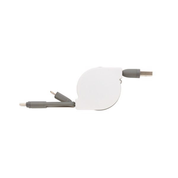 Xd Collection 3v1 polnilni kabel, 100 cm, izvlečen - Siva
