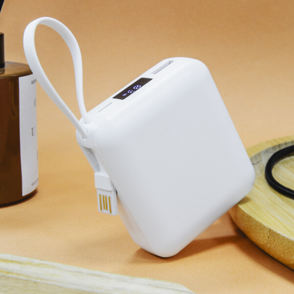 HEIHO - Batterie Powerbank 10,000 mAh avec câbles intégrés à charge rapide 22,5W