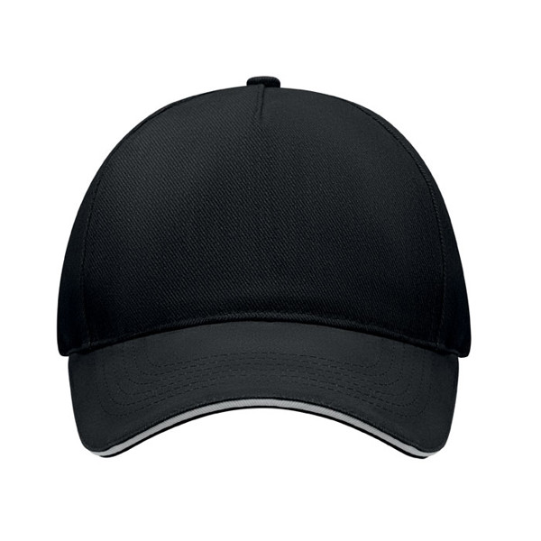 Casquette à 5 pans Singa - Blanc/Noir