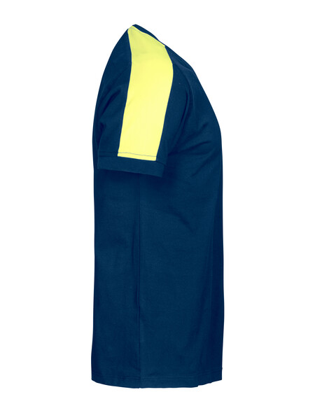2019 T-shirt ss navy/HVyellow XS
