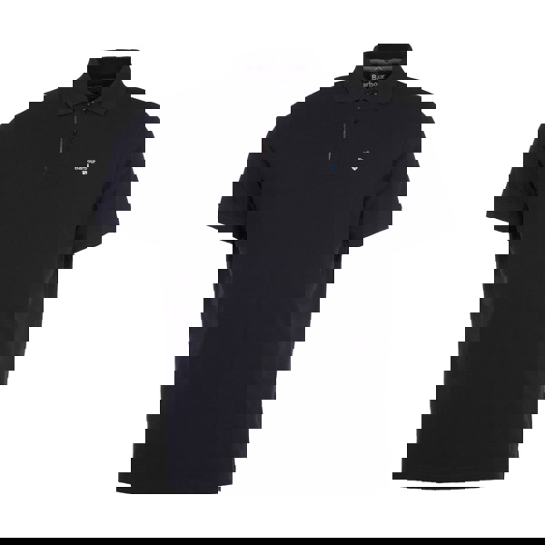 Barbour Men's Tartan Pique Polo - BLACK - XL