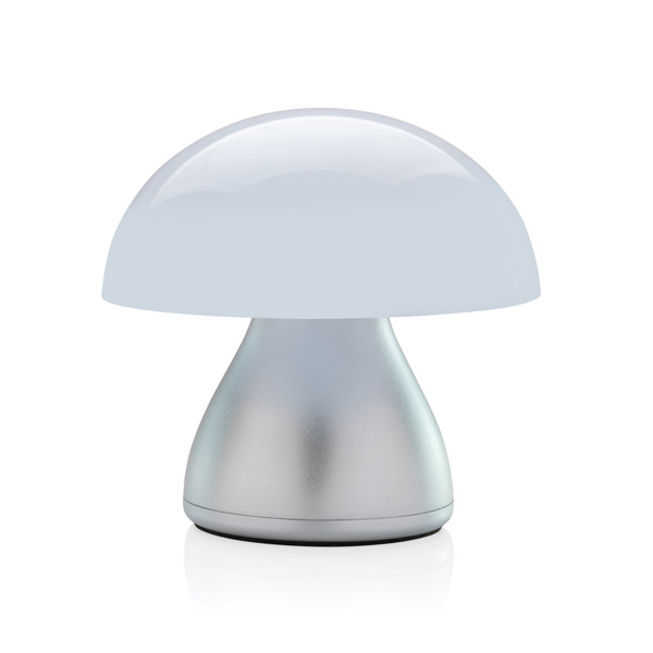 USB stolná lampa Luming z RCS recykl. plastu, sivá -