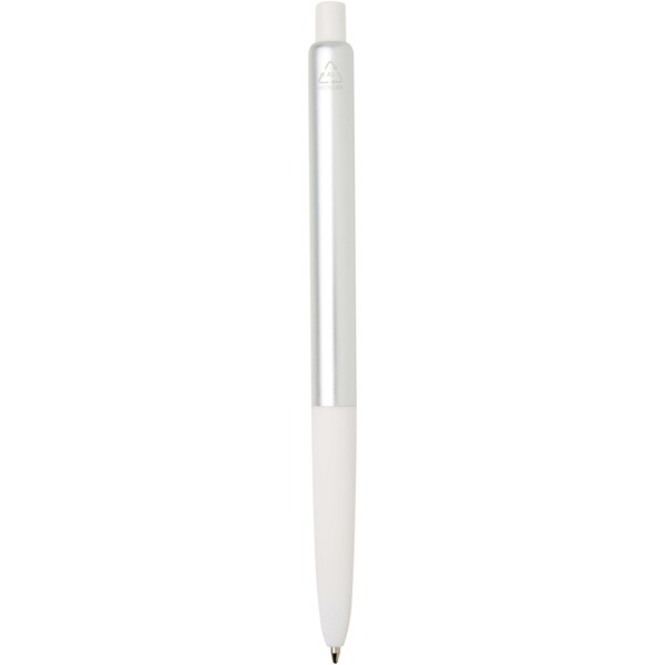 Soffit recycled aluminium click anodized ballpoint pen (blue ink) - White