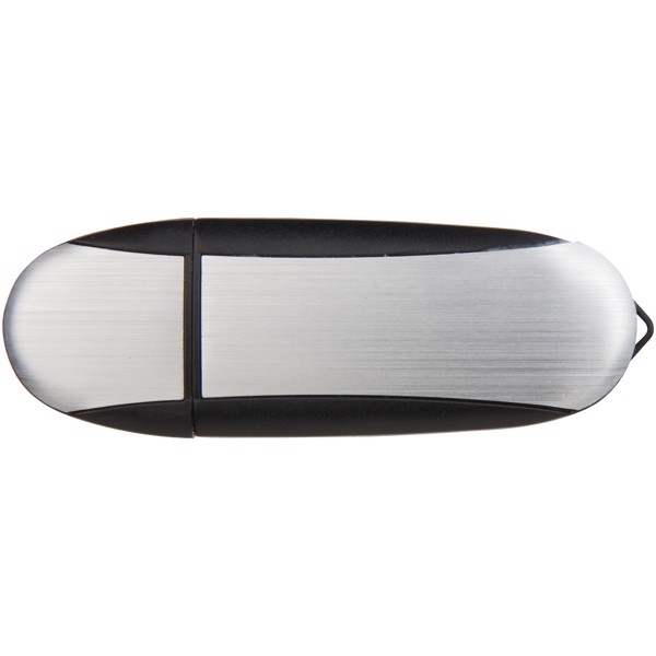 USB stick Oval - Solid Black / Silver / 32GB