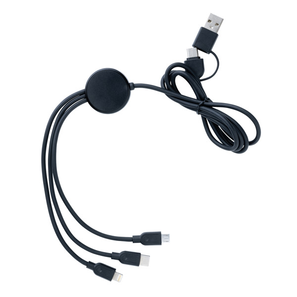 Xd Collection 6-v-1 kabel, 120 cm, recikliran TPE