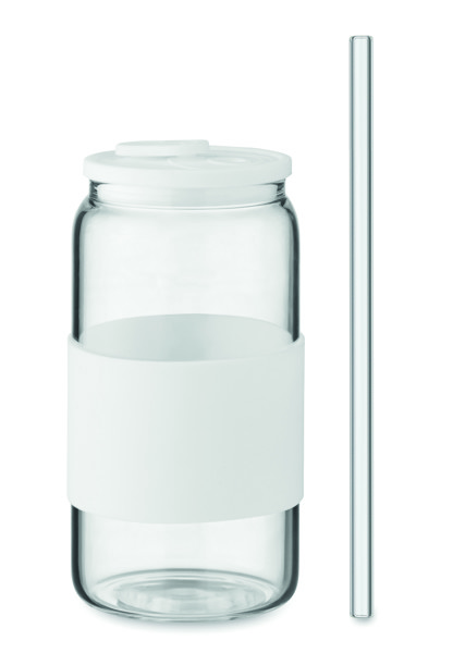 Kozarec Borosip 550 ml, borosilikatno steklo - Bela