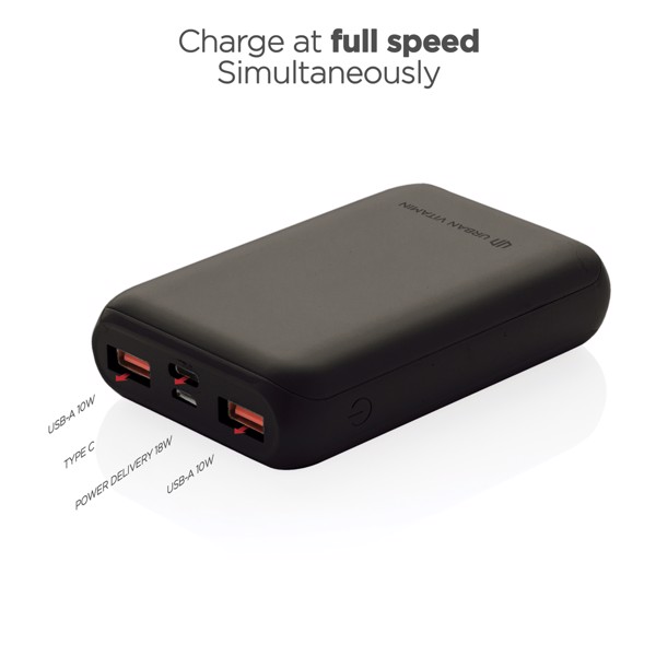 Powerbank 10.000 mAh 18W PD Urban Vitamin Alameda - Noir