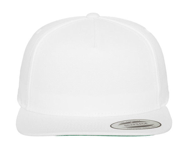 Classic 5 Panel Snapback - White / ONE SIZE