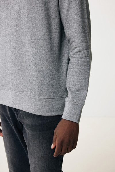Lehká mikina Iqoniq Etosha z recykl. bavlny - Light Heather Anthracite / XXXL