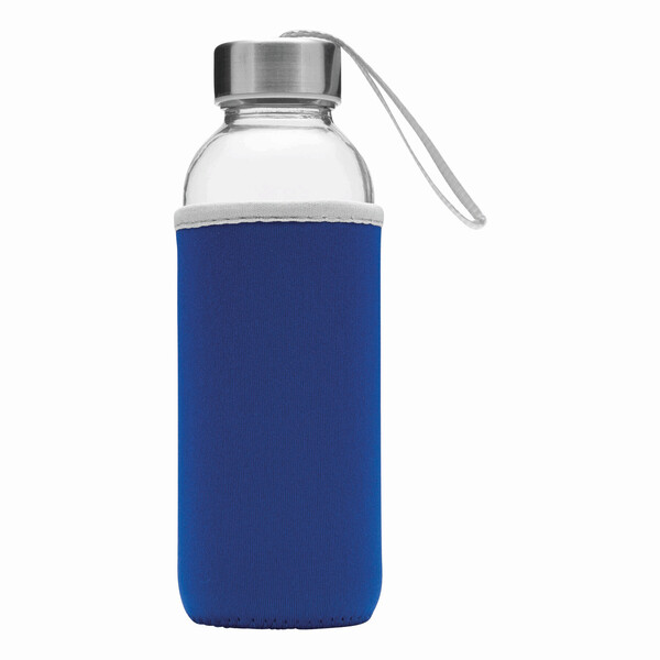 Glass Bottle Take Well - Royal Blue / Transparent