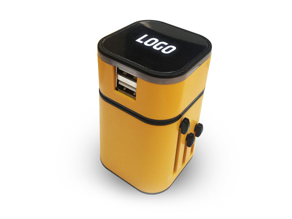 Cestovný USB adaptér s LED logom #2