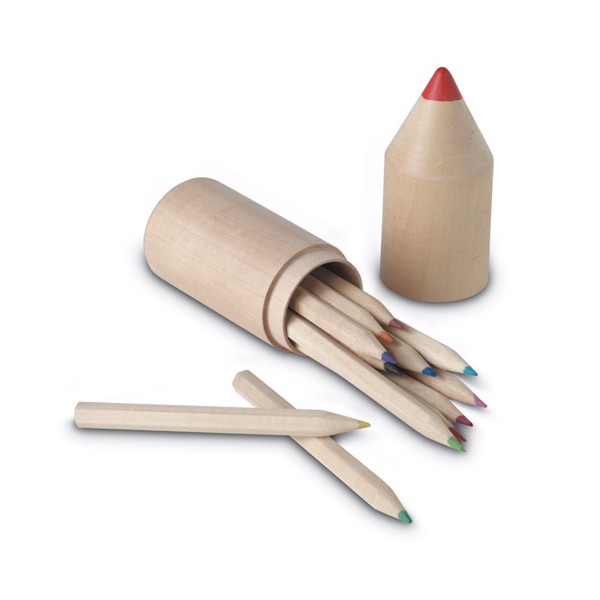 MB - 12 pencils in wooden box Coloret