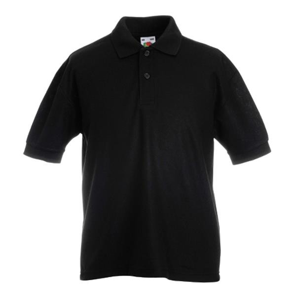 Polo 65/35 Kids 180G - 65% Poliéster/ 35% Algodão - Preto / 3_4