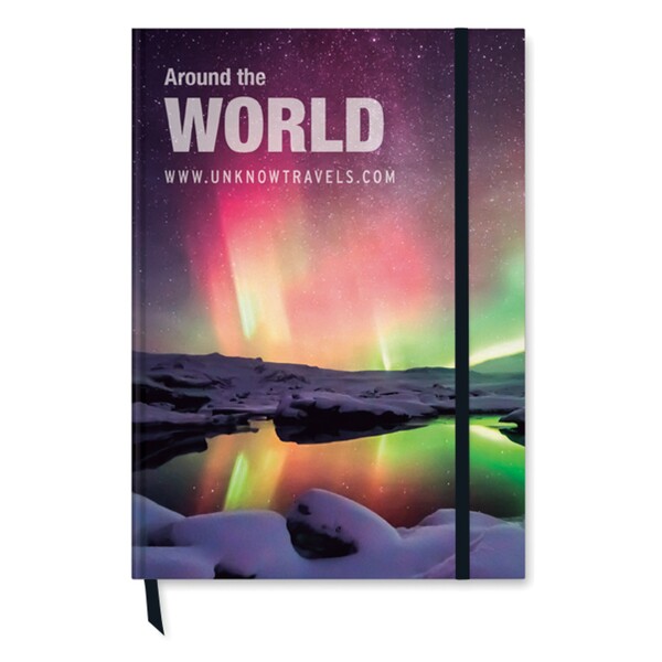 A4 paper hard cover notebook with your design printed sheets - Black 6 C / Black 6 C