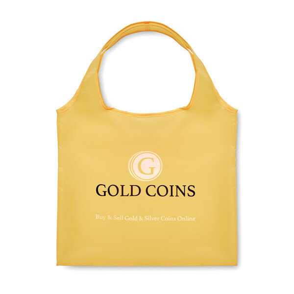 Foldable recycled polyester (rPET) bag with inside pocket - Full colour