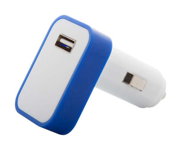 USB nabíječka do auta Waze - Modrá / Bílá