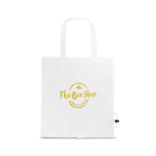 SHOPS. Foldable bag in 190T - White