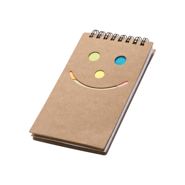 Notepad Smile face MANLIO - Brown