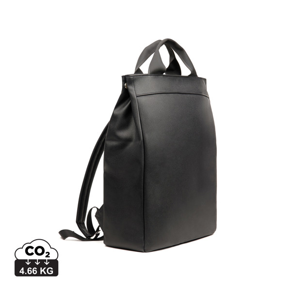 VINGA Bermond Rucksack aus RCS recyceltem PU - Schwarz