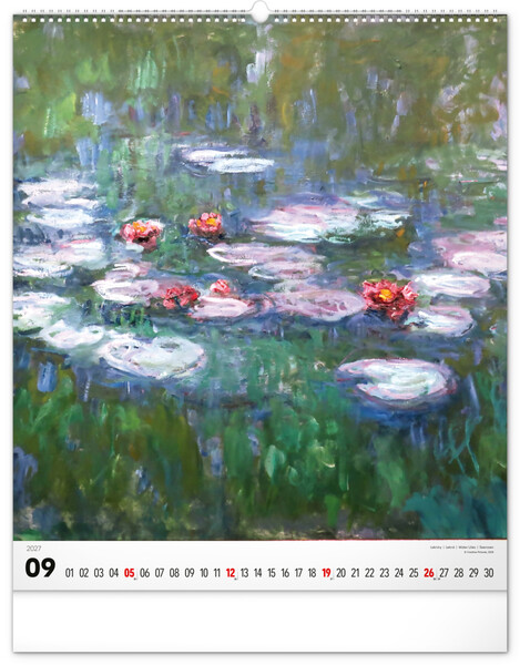 Notique Nástěnný Kalendář Claude Monet 2027, 48 x 56 cm