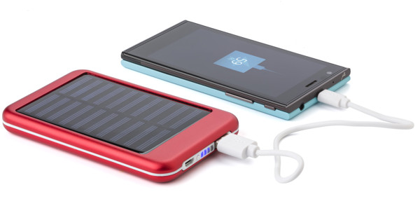 Power bank de energia solar em alumínio Drew - Silver