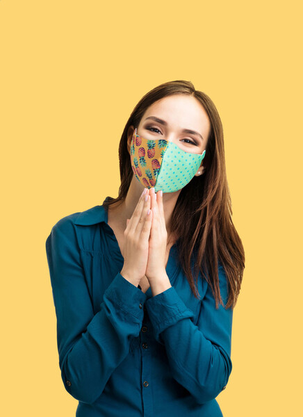 Masque facial personnalisé CreaMask Adjust - Jaune