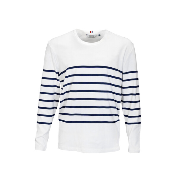 Marinière coton bio 230g MALO - écru/bleu marine / S