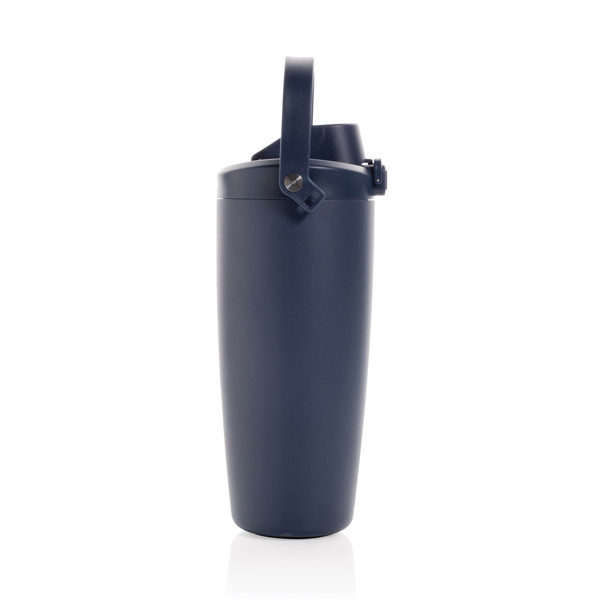 Mug en acier RCS avec bandoulière Avira Ayala - Bleu Marine