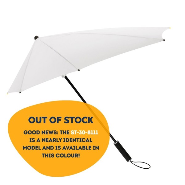 STORMaxi - Parapluie tempte arodynamique - Manuel - Impermable au vent -  92 cm - Blanc