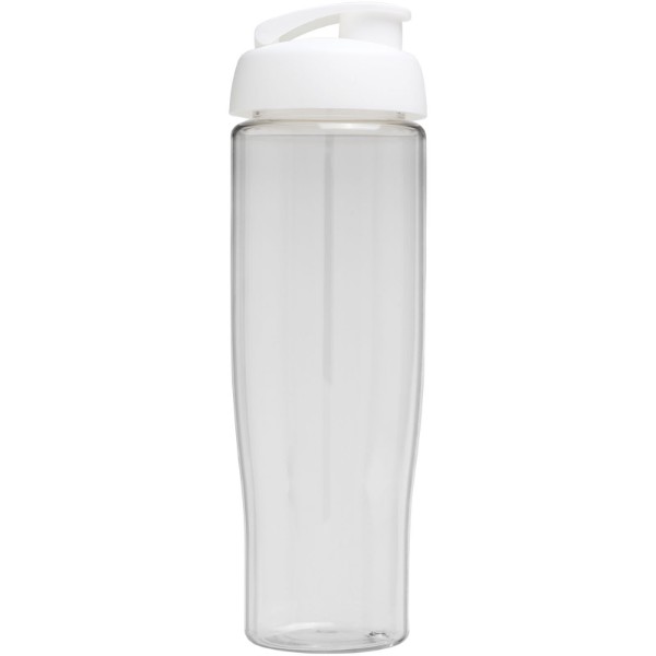 Bidon H2O Tempo® o pojemności 700 ml z wieczkiem zaciskowym - Przezroczysty / Biały