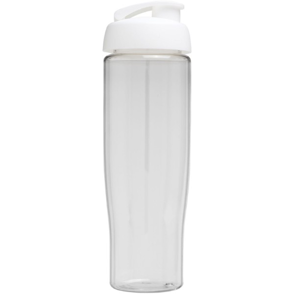 Garrafa desportiva com tampa Flip de 700 ml H2O Tempo® - Transparente / Branco